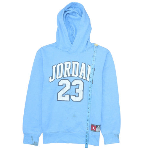 Jordan Boys Blue Pullover Hoodie Size 12-13 Years Graphic Print