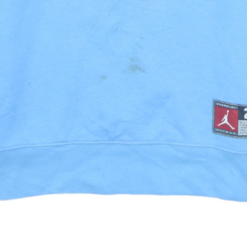 Jordan Boys Blue Pullover Hoodie Size 12-13 Years Graphic Print