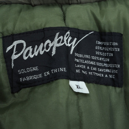 Panoply Men's Green XL Quilted Hunting Jacket with Pockets and Suede Shoulders