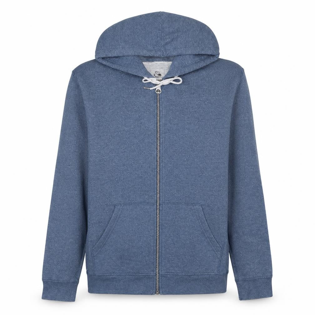 Quiksilver Men's Blue Full Zip Hoodie Size M Regular Fit