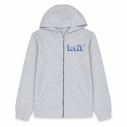 Levi’s Boys Grey Full Zip Hoodie 14 Years Cotton Blend Casual Sweatshirt
