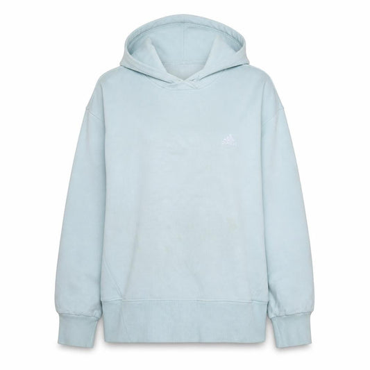 Adidas Women's Blue 1X Pullover Hoodie Cotton Blend Casual