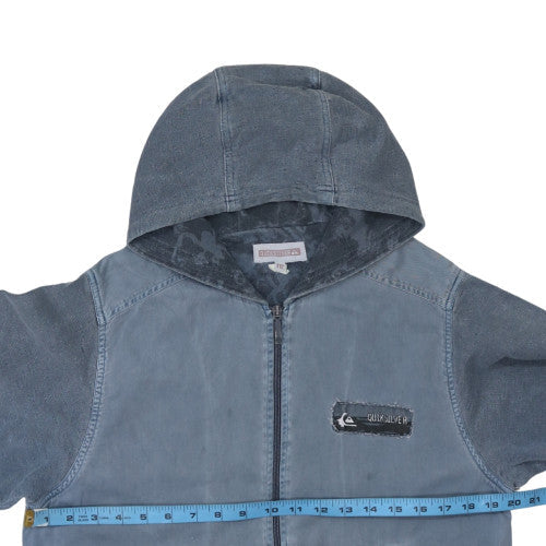 Quiksilver Boys Blue Full Zip Hoodie Age 12 Cotton Blend Casual