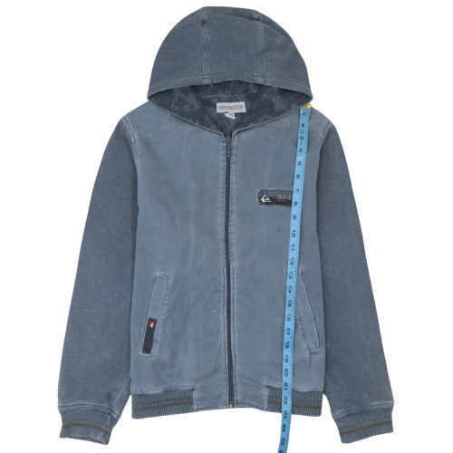 Quiksilver Boys Blue Full Zip Hoodie Age 12 Cotton Blend Casual