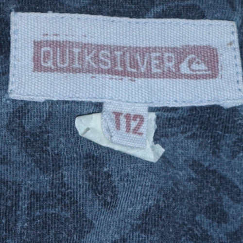 Quiksilver Boys Blue Full Zip Hoodie Age 12 Cotton Blend Casual