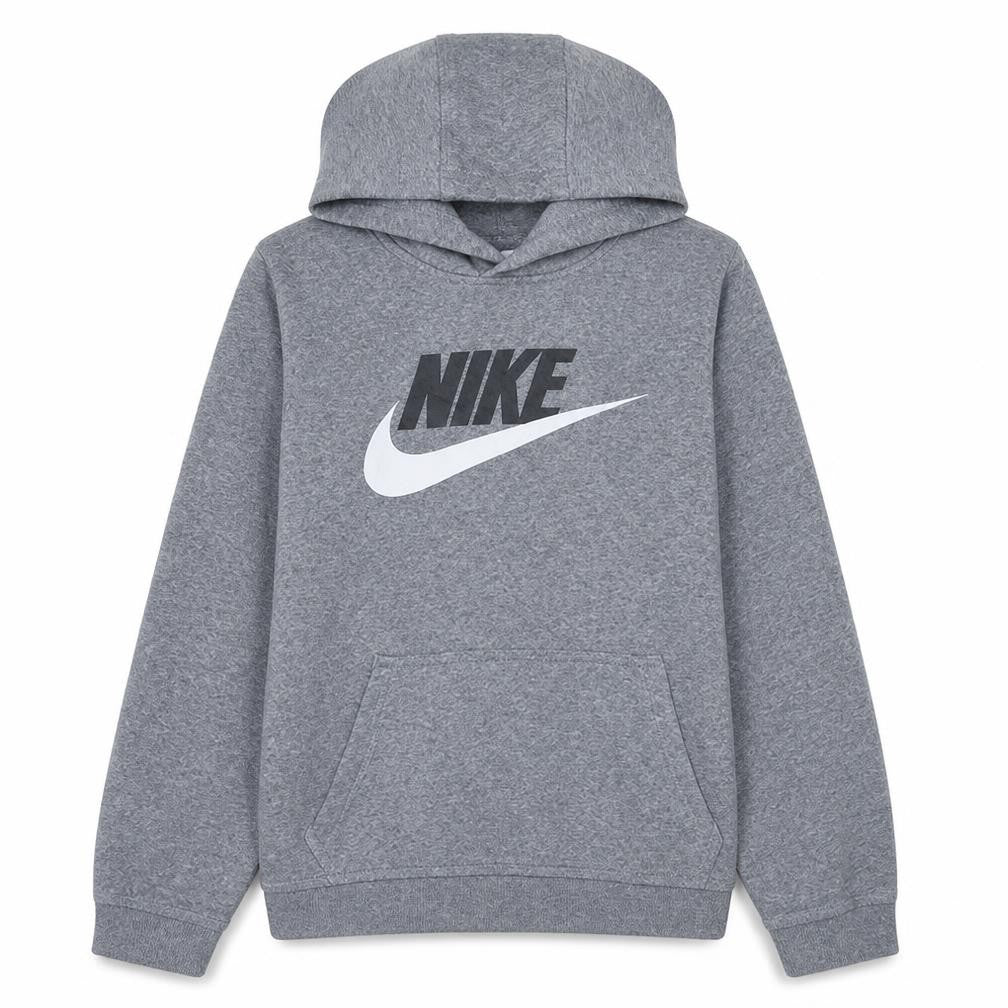 Nike Boys Grey XL Pullover Hoodie - Graphic Print Fleece Sweatshirt