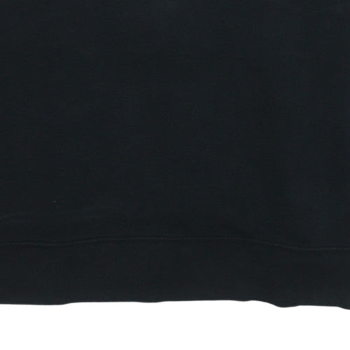 Levi's Women Black Crew Neck Camo Logo Cotton Sweatshirt Size M