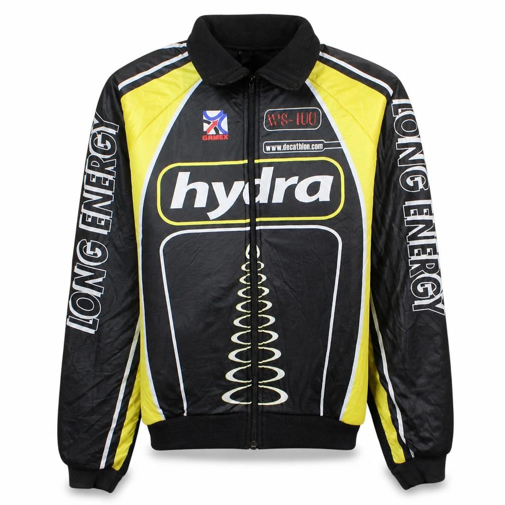 Decathlon Men's Black Yellow Hydra Track Jacket Size M Polyester