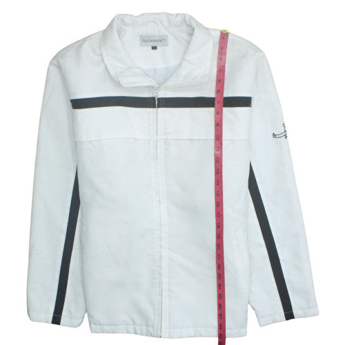 Clockhouse Men's White Basic Jacket L Lightweight Zip Up