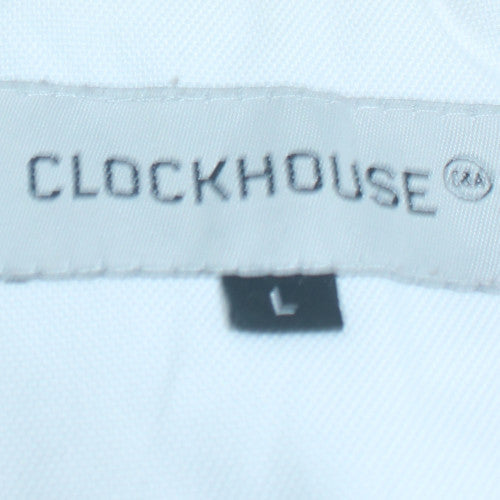 Clockhouse Men's White Basic Jacket L Lightweight Zip Up