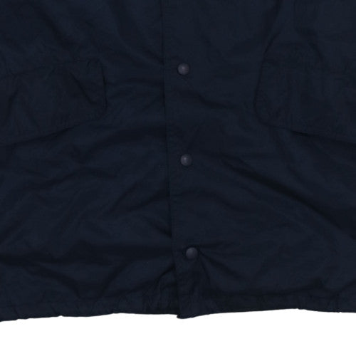 Skipper Men’s Blue Rugby Coach Jacket S/M Nylon Cotton Lined 90s Vintage
