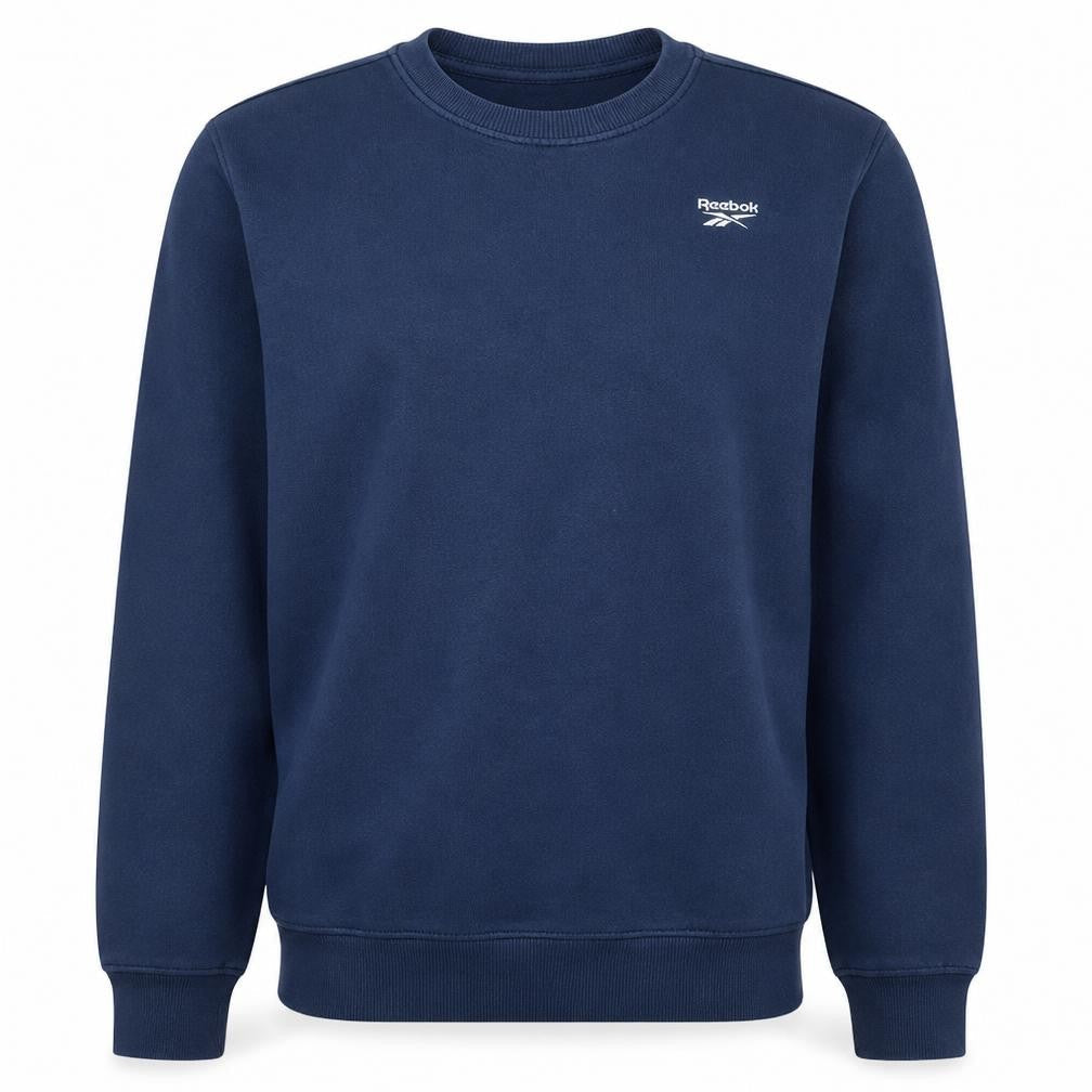Reebok Men's Blue Pullover Sweatshirt M Crew Neck Fleece