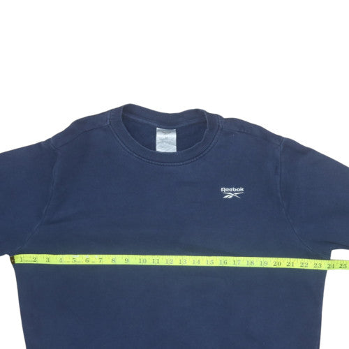 Reebok Men's Blue Pullover Sweatshirt M Crew Neck Fleece