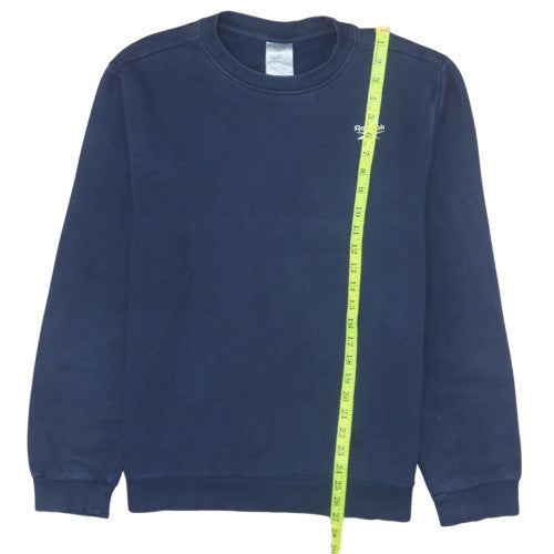 Reebok Men's Blue Pullover Sweatshirt M Crew Neck Fleece