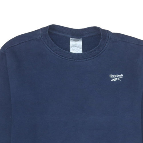 Reebok Men's Blue Pullover Sweatshirt M Crew Neck Fleece