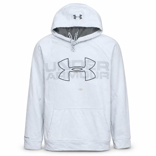 Under Armour Men's White M Pullover Hoodie ColdGear Loose Fit