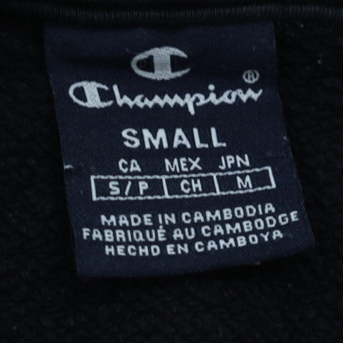 Champion Women's Black Green Small 1/4 Zip Sweatshirt Pullover
