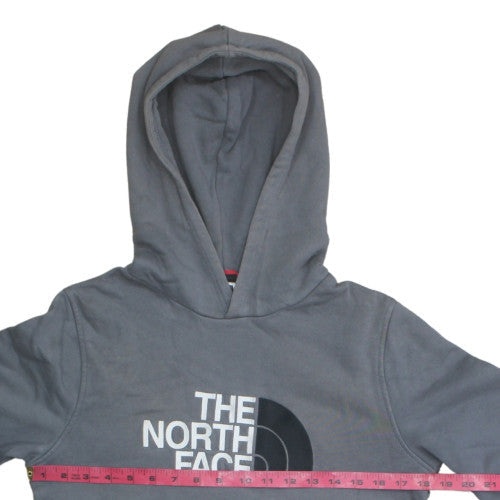 The North Face Boys Grey XL Hoodie Pullover 100% Cotton