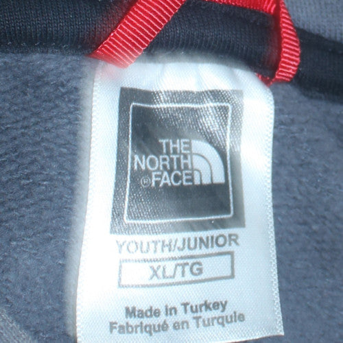 The North Face Boys Grey XL Hoodie Pullover 100% Cotton