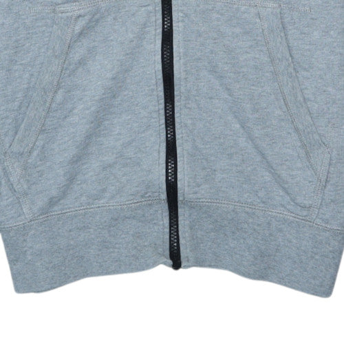Nike Men's Grey S Full Zip Hooded Cotton Sweatshirt