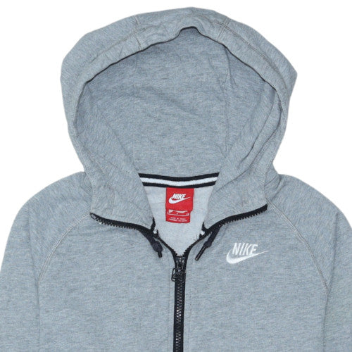 Nike Men's Grey S Full Zip Hooded Cotton Sweatshirt