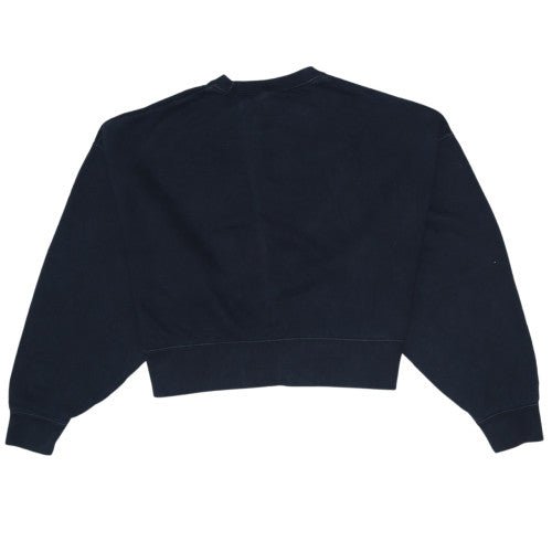 Nike Womens Black XS Cropped Crew Neck Pullover Sweatshirt