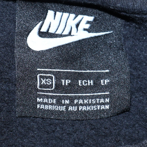 Nike Womens Black XS Cropped Crew Neck Pullover Sweatshirt