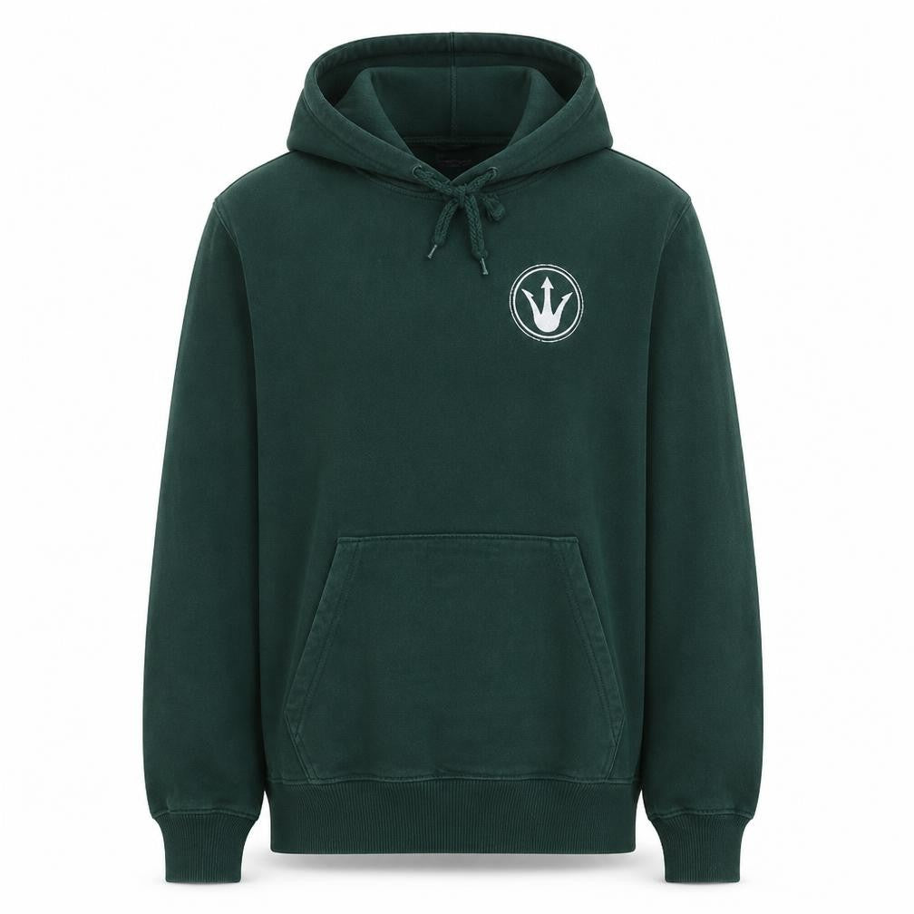 Port & Company Men's Green Pullover Hoodie M Logo Fleece Sweatshirt