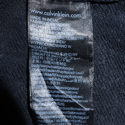 Calvin Klein Jeans Men Black Logo Crew Neck Sweatshirt Size S