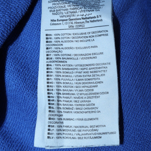 Nike Men's Blue Crew Neck Pullover Sweatshirt Size S