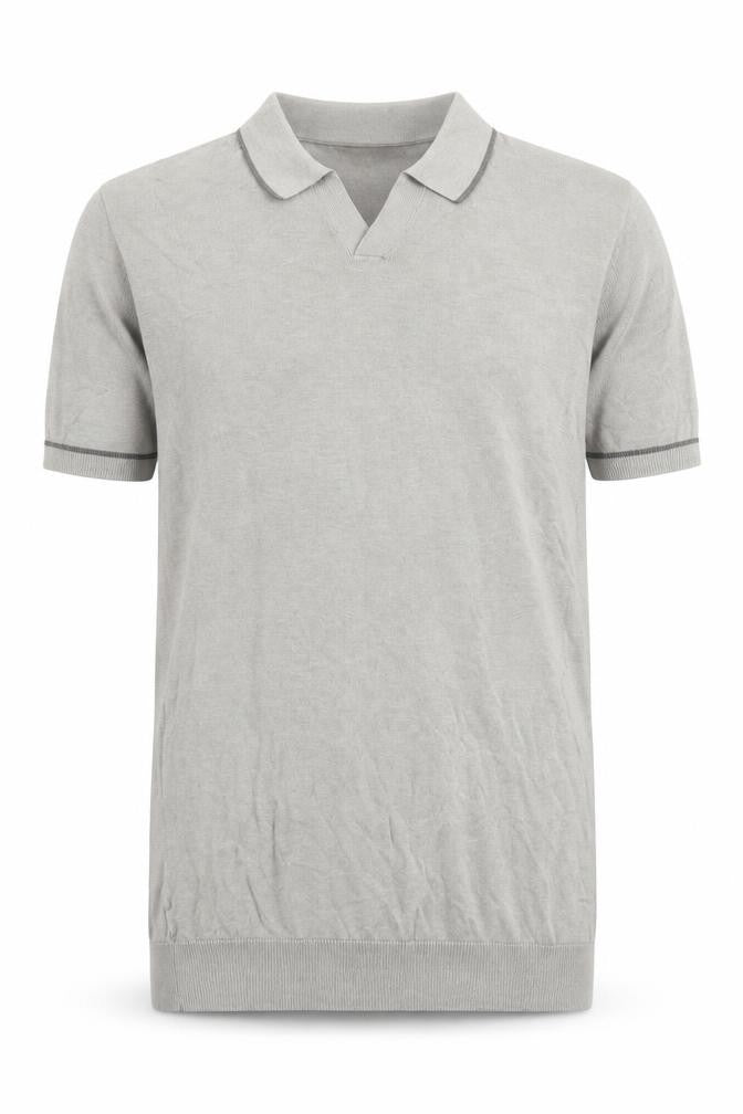 Marks & Spencer Men’s Grey Silk Cotton Collared XS T-Shirt