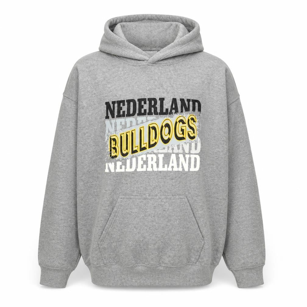 Gildan Men's Grey Nederland Bulldogs Pullover Hoodie M