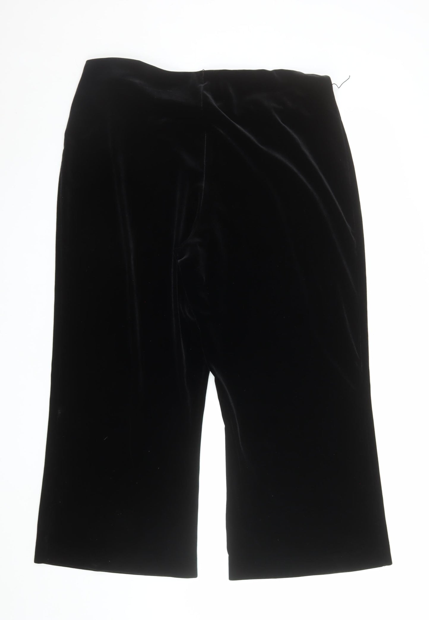 Bm Women Black Velvet Dress Pants Size 18 Straight Leg Trousers