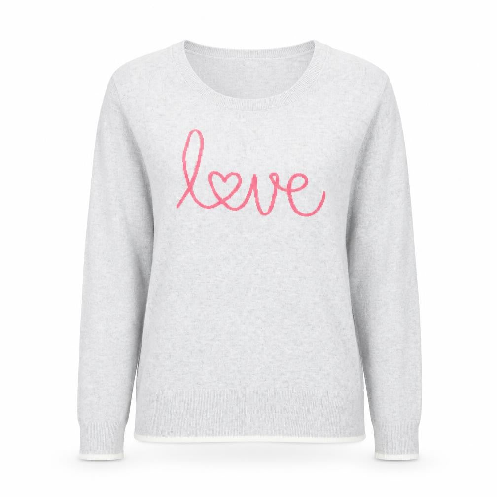 GAP Women Grey Love Cotton Jumper Size S Crew Neck Pullover