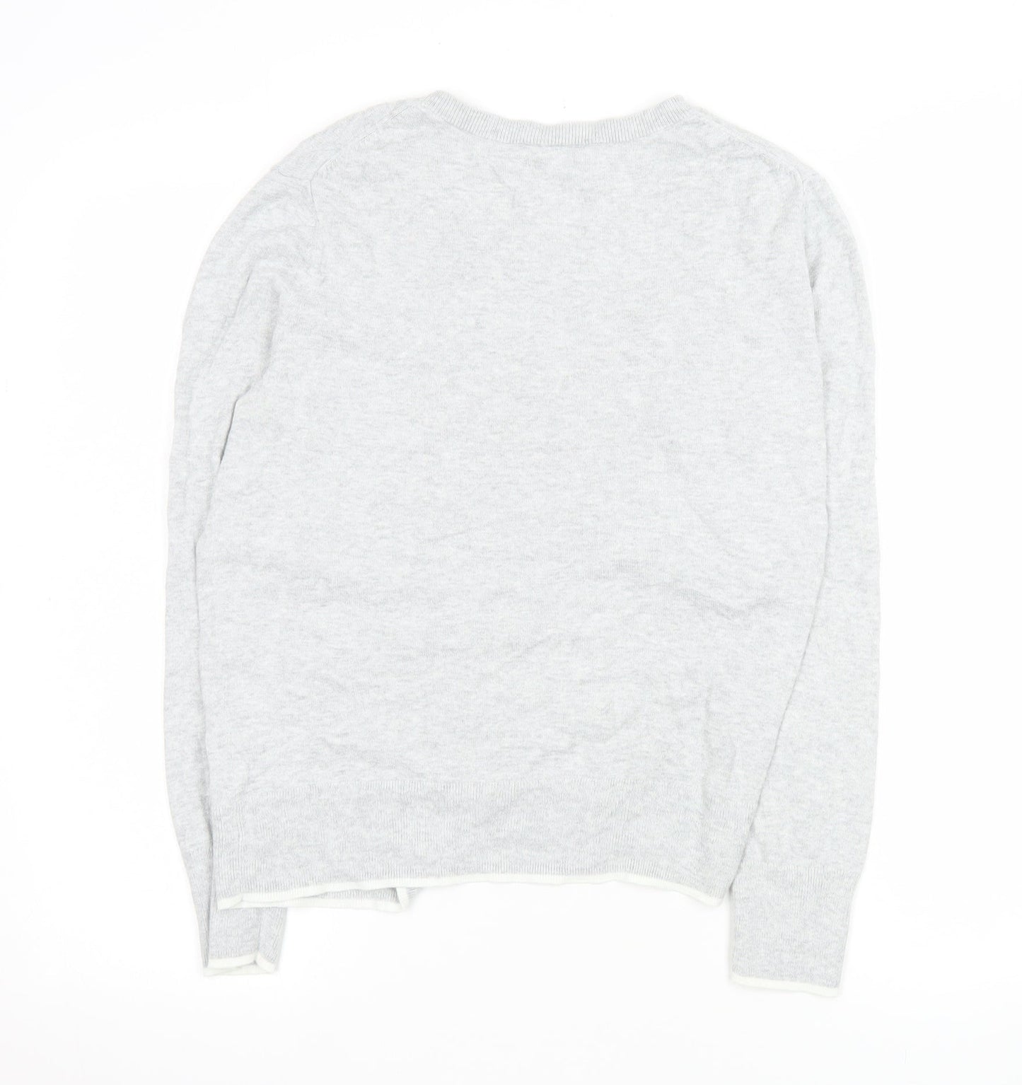 GAP Women Grey Love Cotton Jumper Size S Crew Neck Pullover