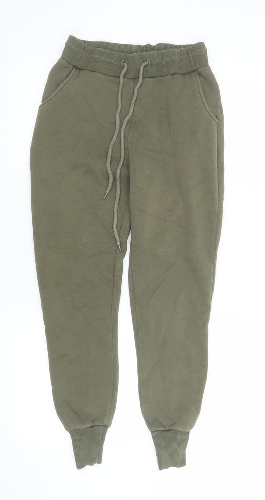 Glamify Men’s Green Jogger Sweatpants S Regular Fit Cotton Blend