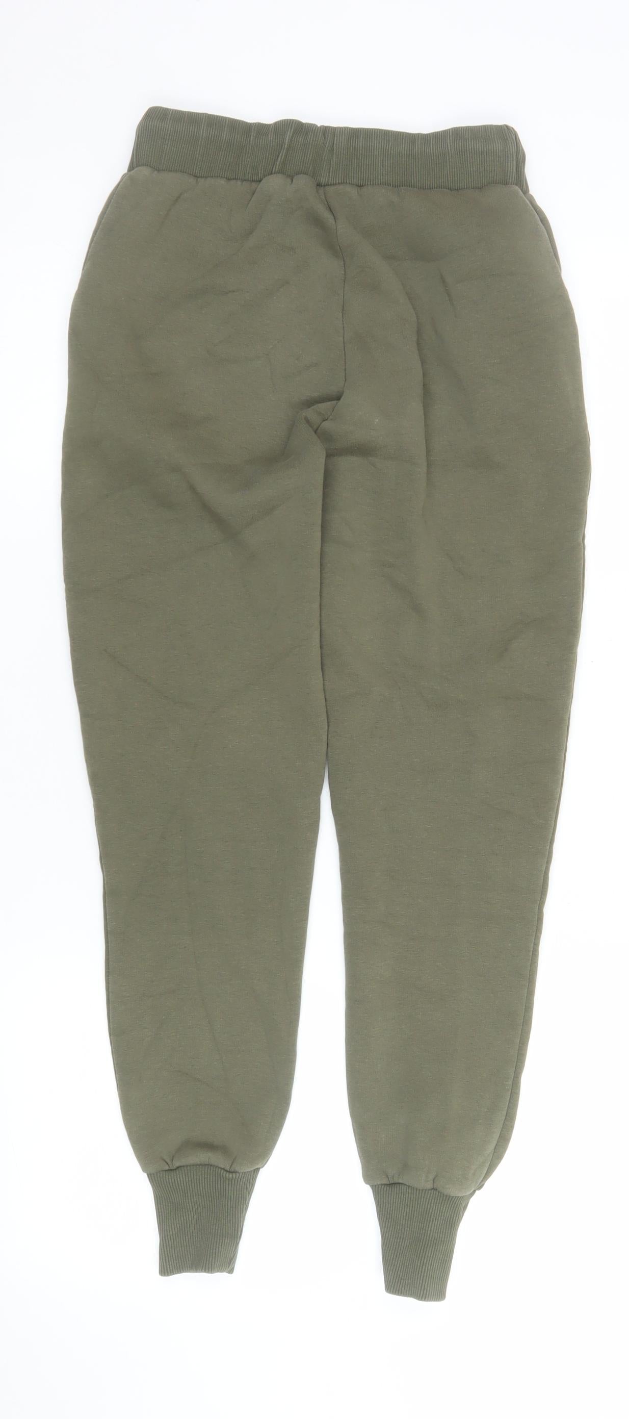 Glamify Men’s Green Jogger Sweatpants S Regular Fit Cotton Blend