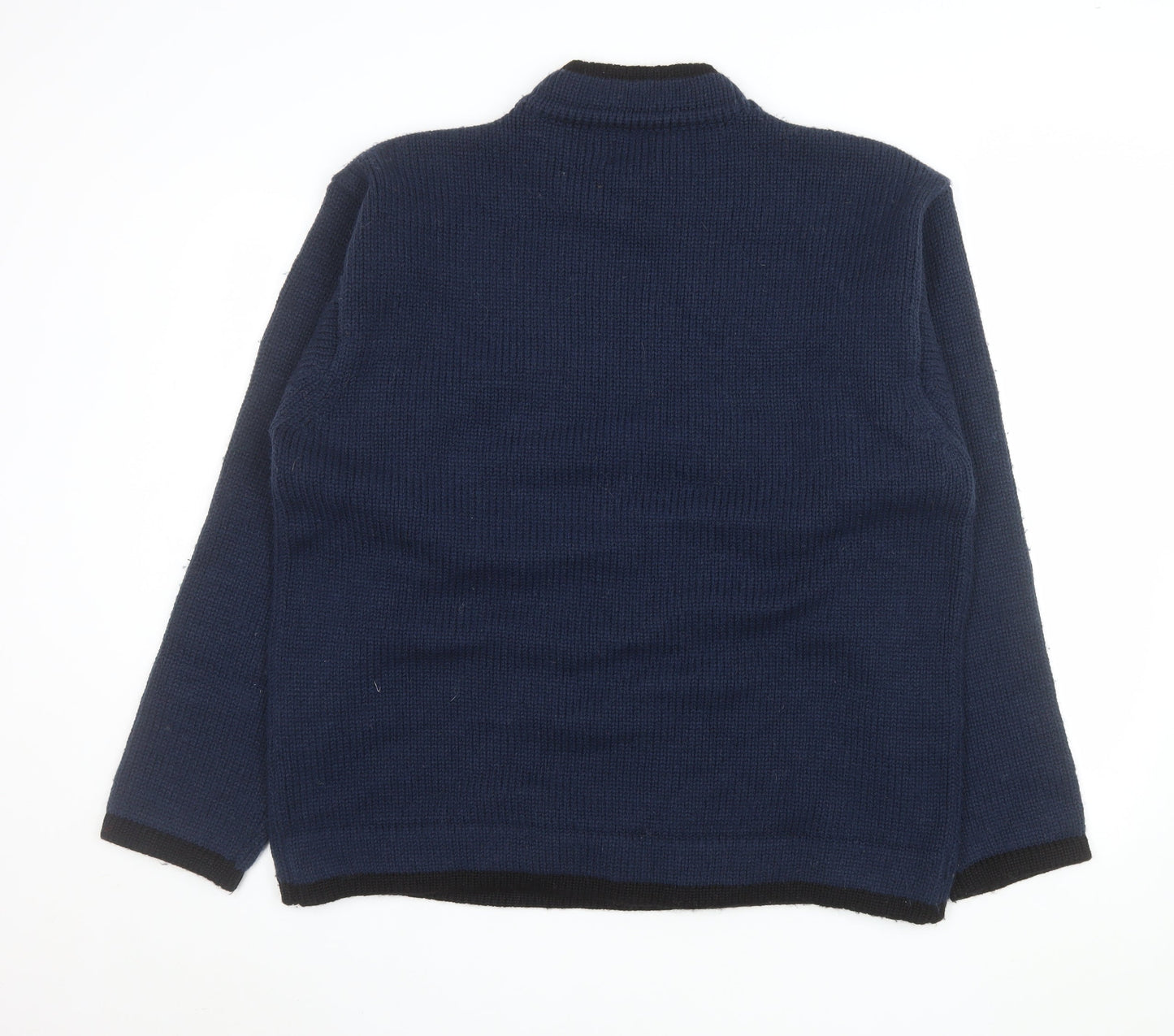 Scotch & Soda Men's Blue Wool Blend Crew Neck Jumper Size L