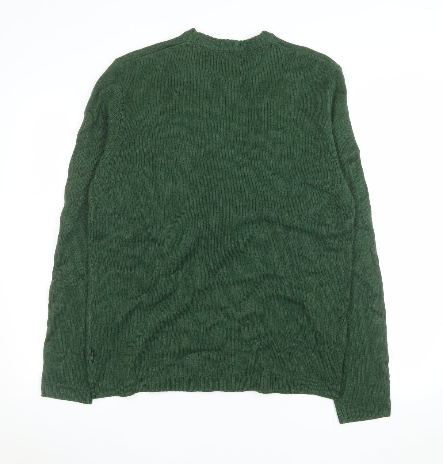 ONLY & SONS Men’s Green Christmas Reindeer Jumper Size M Pullover Knit