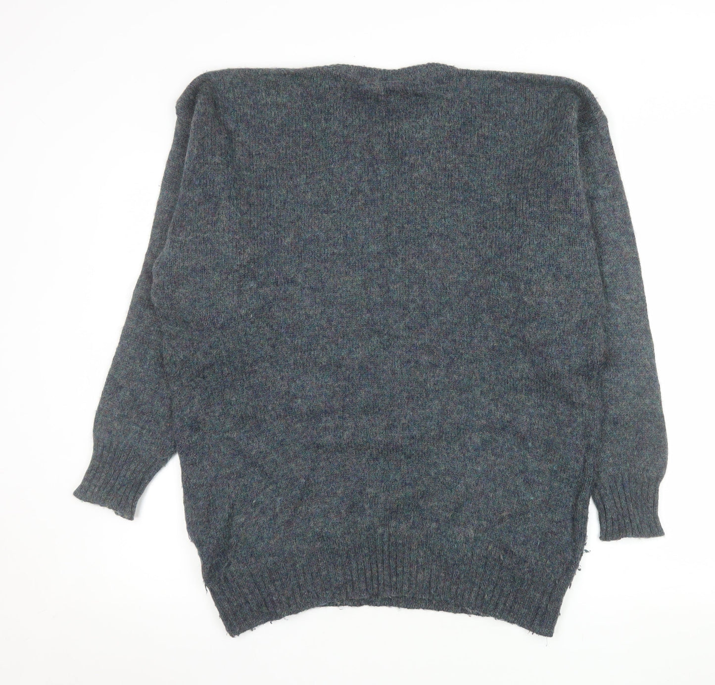 Canda Men’s Grey Argyle Wool Blend Pullover Jumper Size L