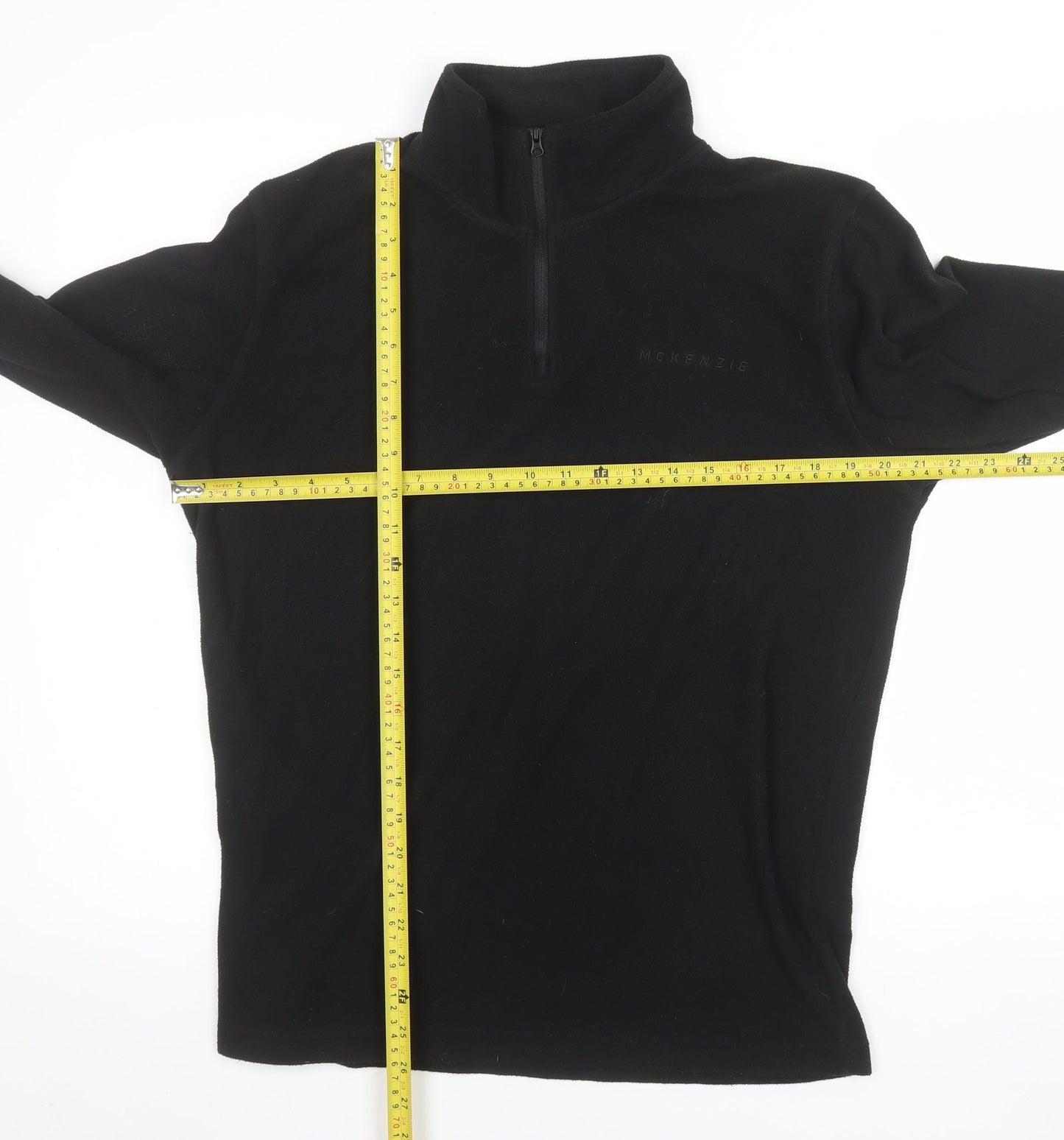 McKenzie Men's Black Fleece 1/4 Zip Pullover Sweatshirt Size M