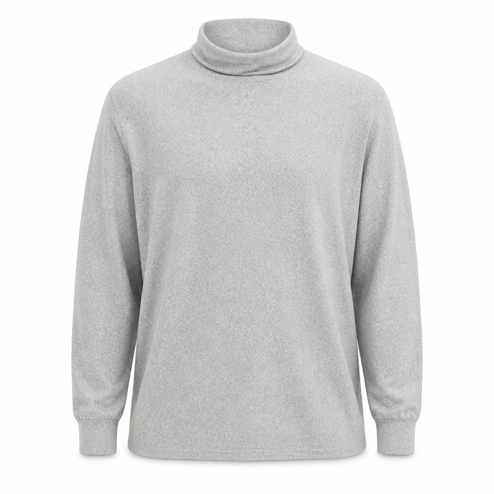Uniqlo Men Grey Roll Neck Knit Sweatshirt Size L