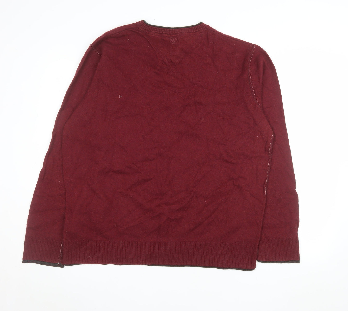 Fat Face Men's Red Cotton Wool Crew Neck Jumper XL
