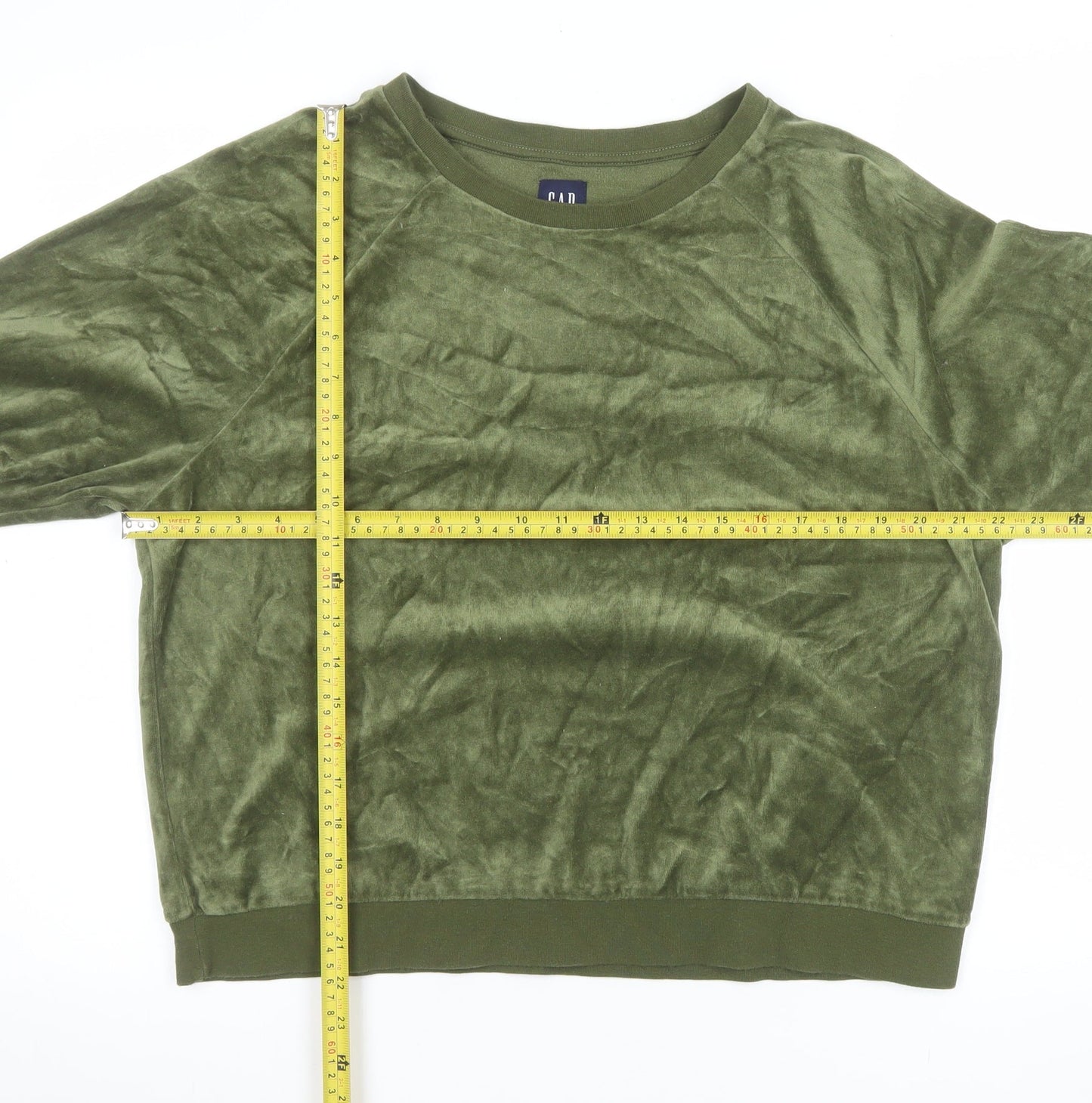 GAP Women’s Green Velour Pullover Sweatshirt L