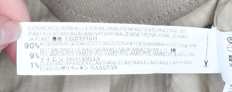 Zara Woman Beige Cotton Blazer Jacket XL Ladies Smart Casual