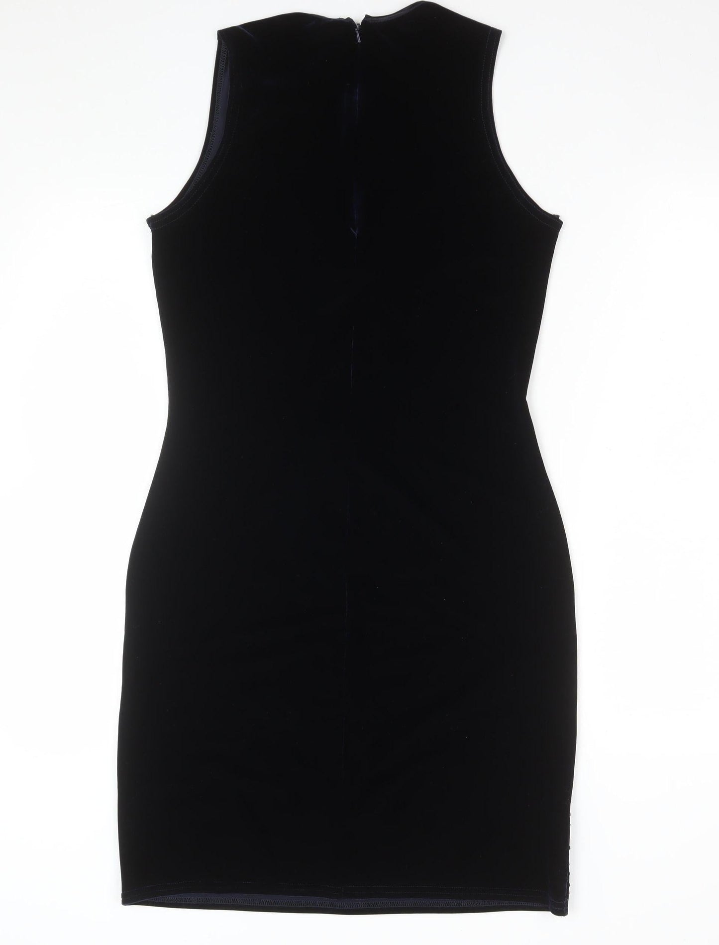 Wallis Women’s Black Velvet Beaded Bodycon Dress Size 12