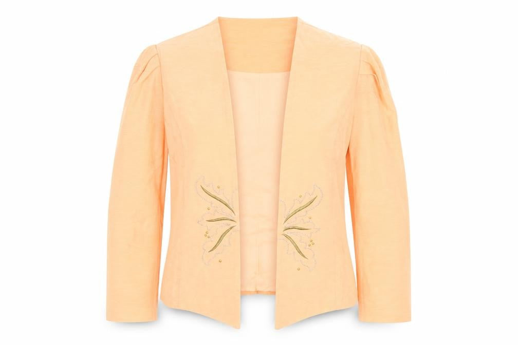 Desiree New York Womens Peach Size 16 Tailored Open Front Blazer