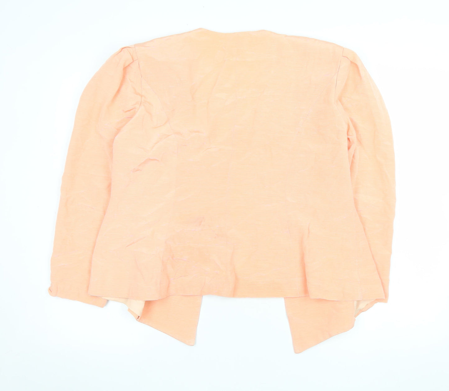 Desiree New York Womens Peach Size 16 Tailored Open Front Blazer