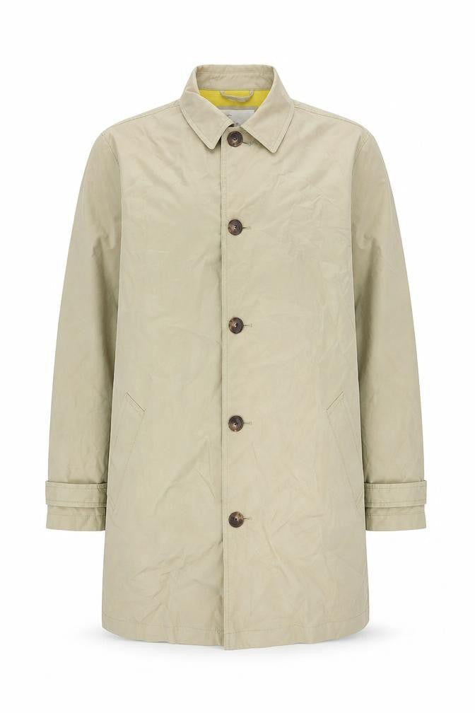 GAP Men's Beige XL Classic Lightweight Cotton Blend Coat