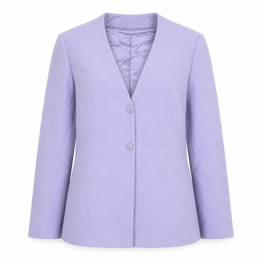 Precis Petite Women's Purple Wool Blend Lined Blazer Size 12